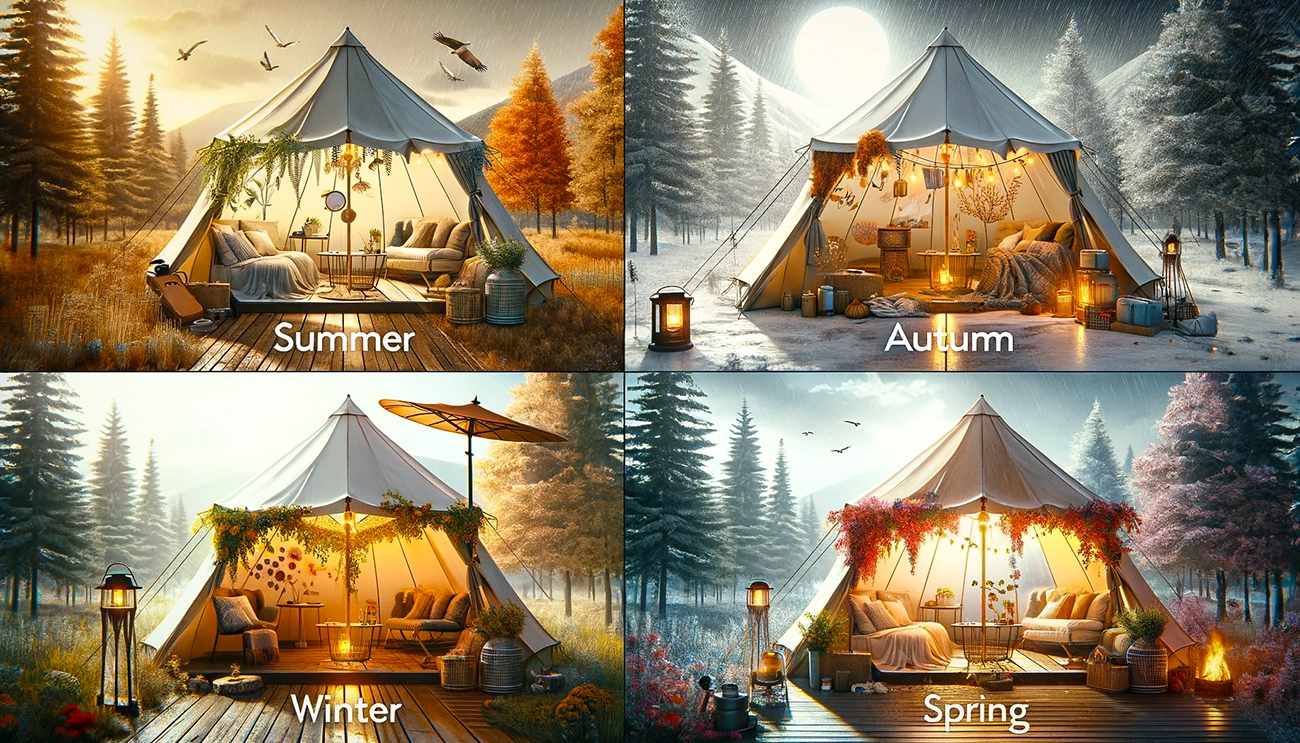 Styling Your Tent For Summer, Autumn, Winter, And Spring